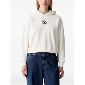 Karl Lagerfeld Jeans Monogram Hoodie Egret Φούτερ
