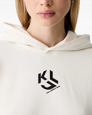 Karl Lagerfeld Jeans Monogram Hoodie Egret Φούτερ