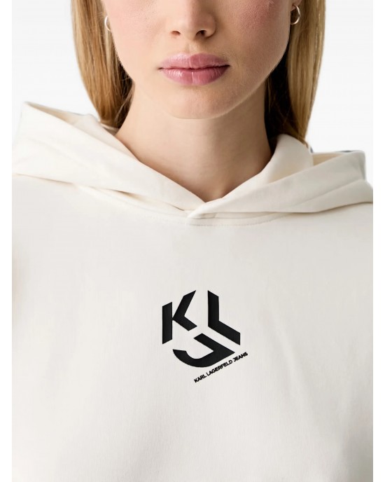 Karl Lagerfeld Jeans Monogram Hoodie Egret Φούτερ