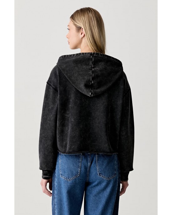 Karl Lagerfeld Jeans Washed Zip-through Φούτερ