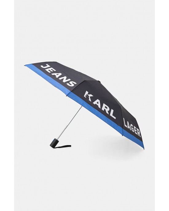 Karl Lagerfeld Jeans Essential Logo Black/Blue Ομπρέλα