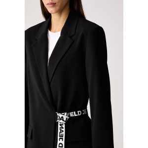 Karl Lagerfeld Jeans Logo Belted Black Σακάκι
