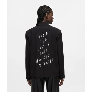 Karl Lagerfeld Jeans Pietro Terzini Oversized Boxy Black Σακάκι