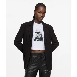 Karl Lagerfeld Jeans Pietro Terzini Oversized Boxy Black Σακάκι