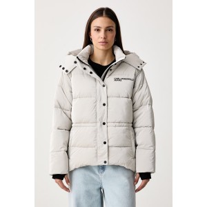 Karl Lagerfeld Jeans Shiny Puffer Glacier Grey Μπουφάν