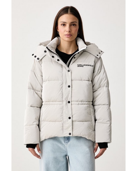 Karl Lagerfeld Jeans Shiny Puffer Glacier Grey Μπουφάν