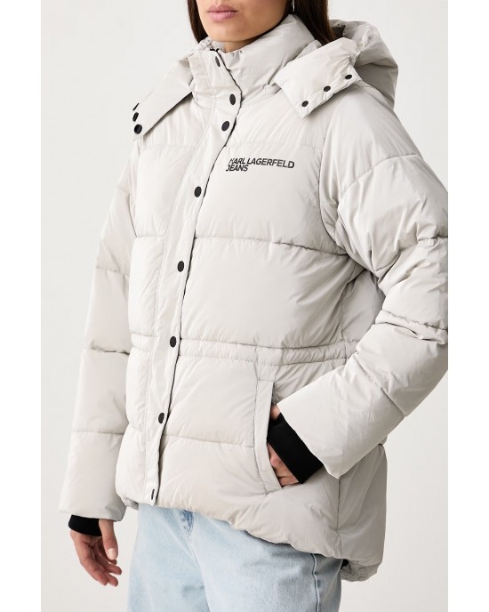 Karl Lagerfeld Jeans Shiny Puffer Glacier Grey Μπουφάν