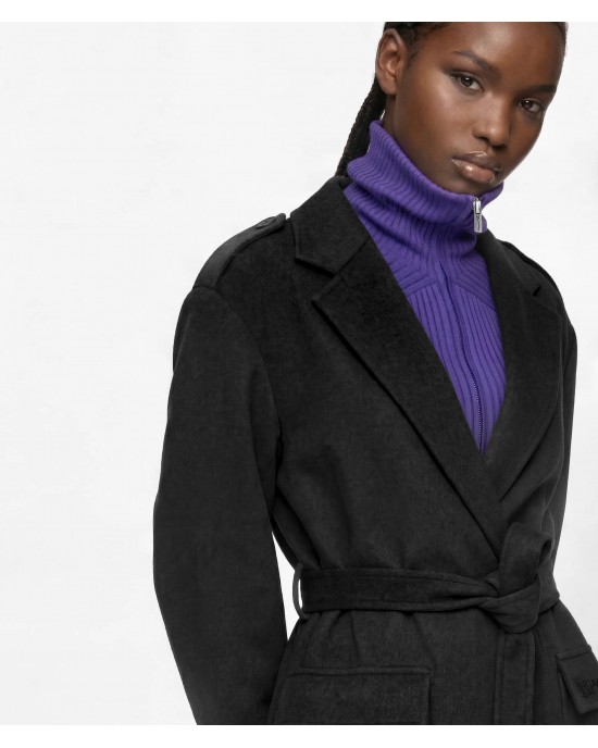 Karl Lagerfeld Jeans Wool-Blend Wrap Tornado Παλτό