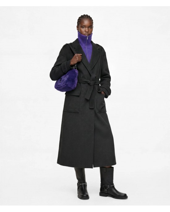 Karl Lagerfeld Jeans Wool-Blend Wrap Tornado Παλτό