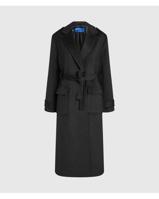 Karl Lagerfeld Jeans Wool-Blend Wrap Tornado Παλτό