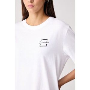 Karl Lagerfeld Jeans Square Logo T-shirt White Μπλούζα