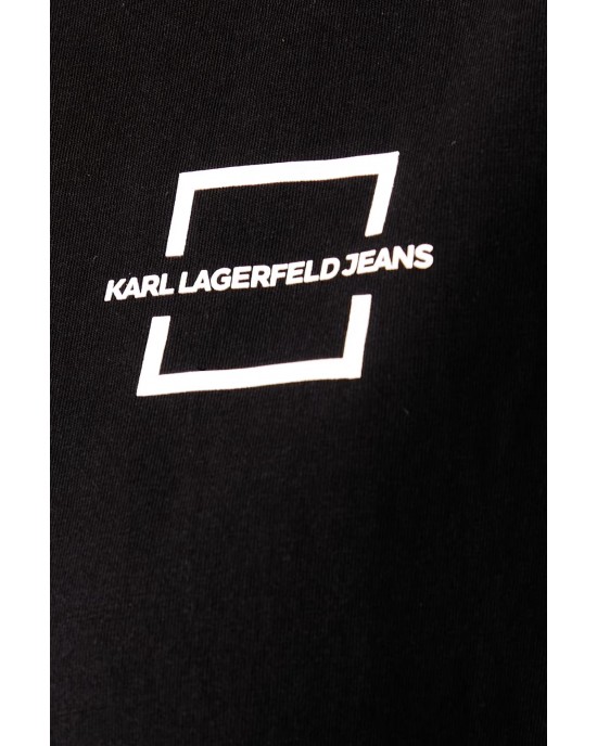 Karl Lagerfeld Jeans Square Logo T-shirt Black Μπλούζα