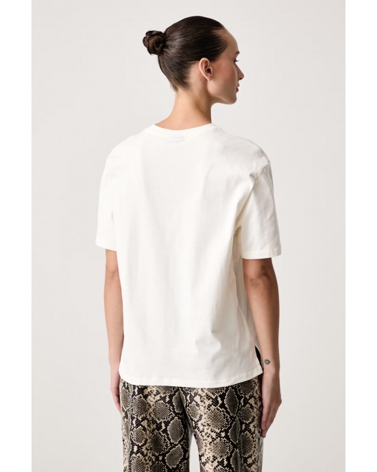 Karl Lagerfeld Jeans Regular Fit K Logo T-shirt Egret Μπλούζα
