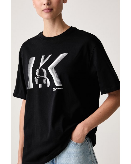 Karl Lagerfeld Jeans Regular Fit K Logo T-shirt Black Μπλούζα