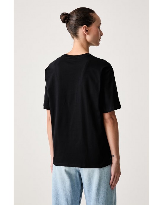 Karl Lagerfeld Jeans Regular Fit K Logo T-shirt Black Μπλούζα