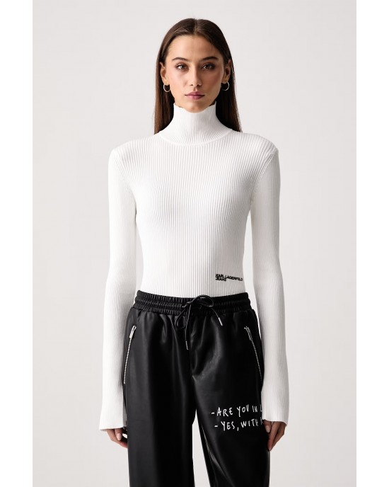 Karl Lagerfeld Jeans Lightweight Rollneck Pristine Πουλόβερ