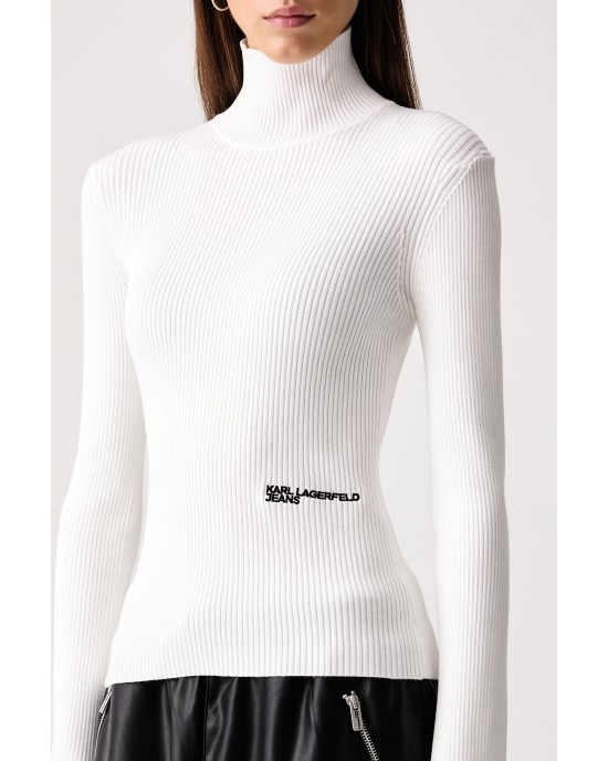 Karl Lagerfeld Jeans Lightweight Rollneck Pristine Πουλόβερ
