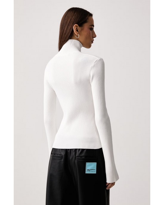 Karl Lagerfeld Jeans Lightweight Rollneck Pristine Πουλόβερ