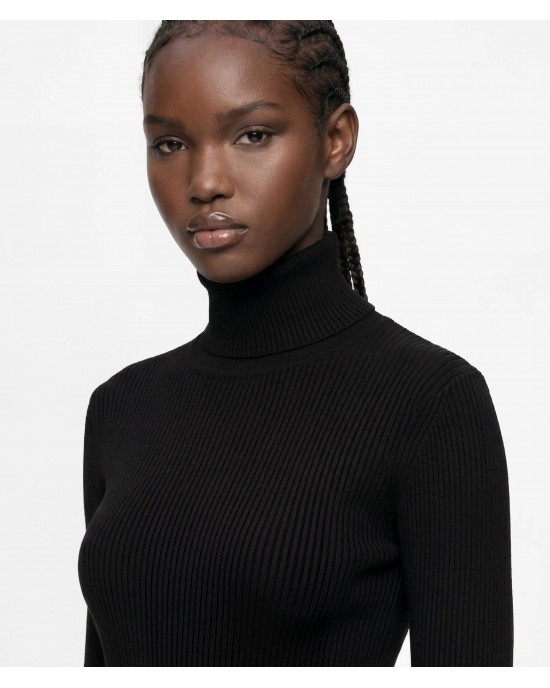 Karl Lagerfeld Jeans Lightweight Rollneck Black Πουλόβερ