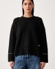 Karl Lagerfeld Jeans Contrast Stitch Black Πουλόβερ