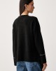 Karl Lagerfeld Jeans Contrast Stitch Black Πουλόβερ