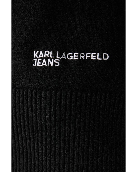 Karl Lagerfeld Jeans Contrast Stitch Black Πουλόβερ