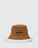 Karl Lagerfeld Jeans Suede Reversible Bucket Brown Καπέλο