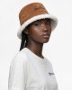 Karl Lagerfeld Jeans Suede Reversible Bucket Brown Καπέλο