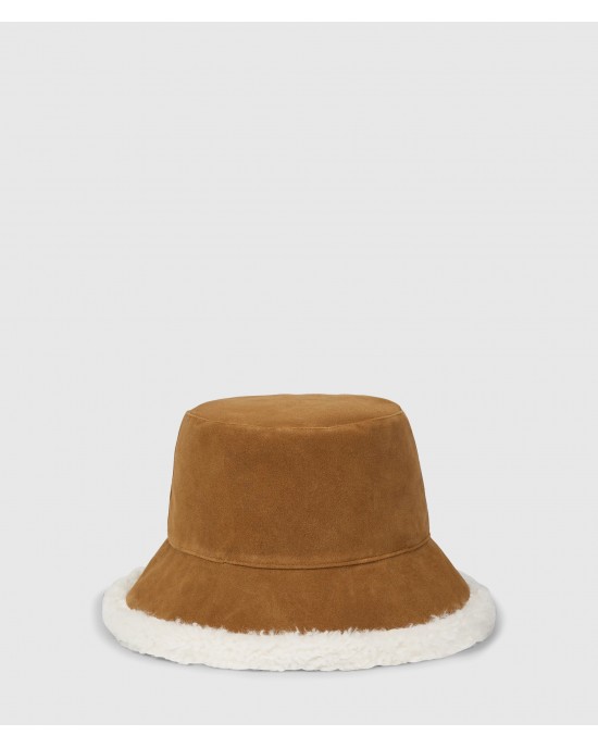 Karl Lagerfeld Jeans Suede Reversible Bucket Brown Καπέλο