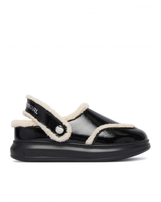 Karl Lagerfeld Jeans Kapri Kosi Slingback Klog Leather Black Παπούτσια