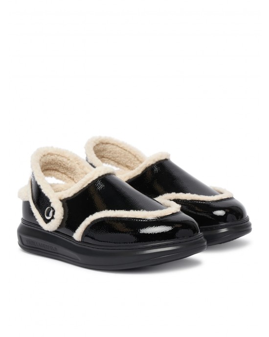 Karl Lagerfeld Jeans Kapri Kosi Slingback Klog Leather Black Παπούτσια