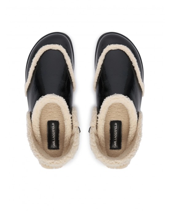 Karl Lagerfeld Jeans Kapri Kosi Slingback Klog Leather Black Παπούτσια