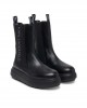 Karl Lagerfeld Jeans Katya Long Gore Studs Leather Black Μποτάκια