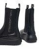 Karl Lagerfeld Jeans Katya Long Gore Studs Leather Black Μποτάκια