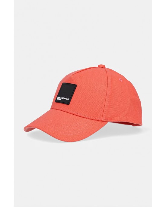 Karl Lagerfeld Box Logo Orange Jockey Καπέλο