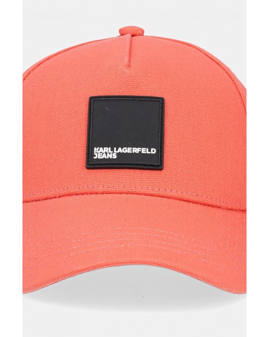 Karl Lagerfeld Box Logo Orange Jockey Καπέλο