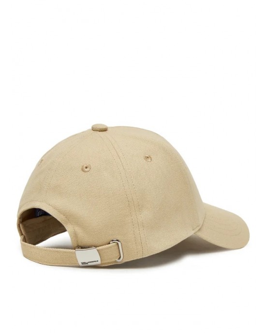 Karl Lagerfeld Box Logo Beige Jockey Καπέλο