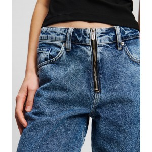 Karl Lagerfeld Relaxed Acid Dark Blue Denim Σορτς