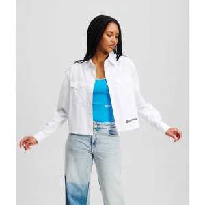 Karl Lagerfeld Logo White Πουκάμισο