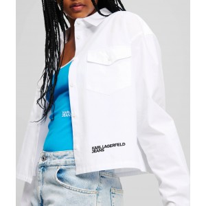 Karl Lagerfeld Logo White Πουκάμισο