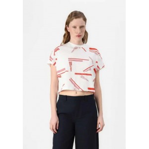 Karl Lagerfeld Boxy Stripe Tee Sporty Logo Μπλούζα