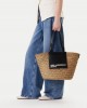 Karl Lagerfeld Raffia Tote Natural/Black Τσάντα Karl Lagerfeld Raffia Tote Natural/Black Τσάντα