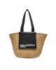 Karl Lagerfeld Raffia Tote Natural/Black Τσάντα Karl Lagerfeld Raffia Tote Natural/Black Τσάντα