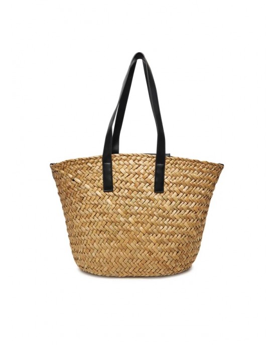 Karl Lagerfeld Raffia Tote Natural/Black Τσάντα Karl Lagerfeld Raffia Tote Natural/Black Τσάντα