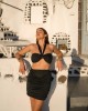 Kate Jo Lovely Black Top & Mini Φούστα
