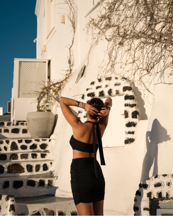 Kate Jo Lovely Black Top & Mini Φούστα