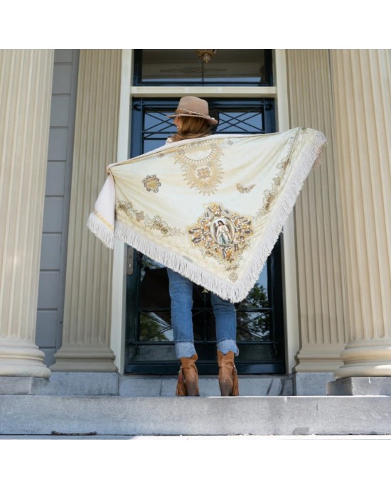 Katherina Loretta Evita Off White Πασμίνα Katherina Loretta Evita Off White Πασμίνα