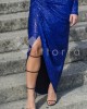 Kramma Sequin Maxi Φόρεμα Μπλε Ρουά