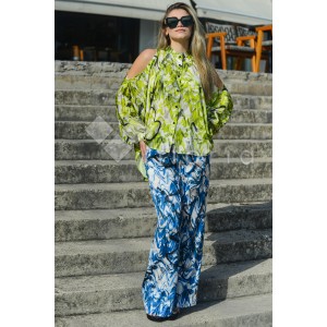 Kramma Lime Mao Πουκάμισο Με Ανοίγματα Στους Ώμους