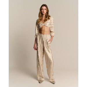 Kramma Παντελόνα Με Λάστιχο Εκρού